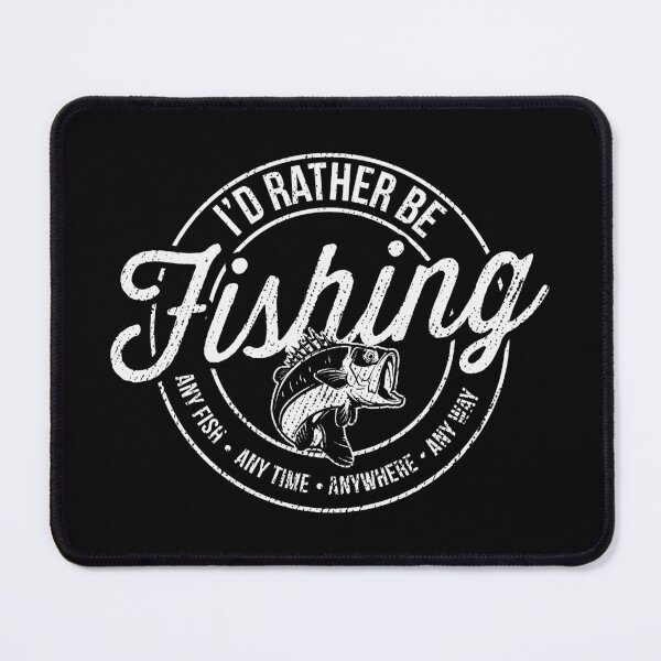 Item preview, I'd Rather Be Fishing Retro Distressed Sports Gift designed and sold by haselshirt.