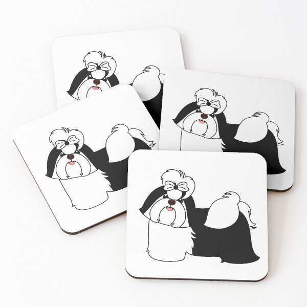 Item preview, Black and White Shih Tzu designed and sold by Lulupainting.