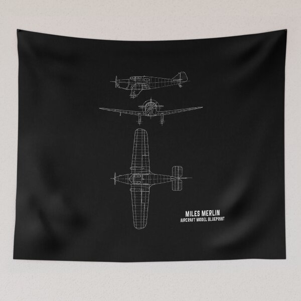 Item preview, Miles M.4A Merlin Aircraft Blueprint designed and sold by PodiShawna.