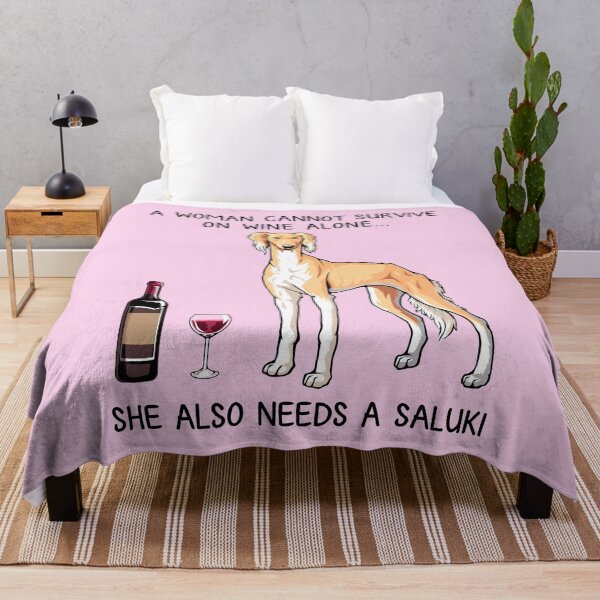 Item preview, Saluki and wine Funny gift for dog mom designed and sold by TeeDoozy.