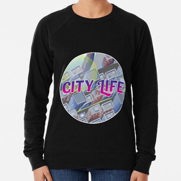 City Life Graphic Design Lightweight Sweatshirt