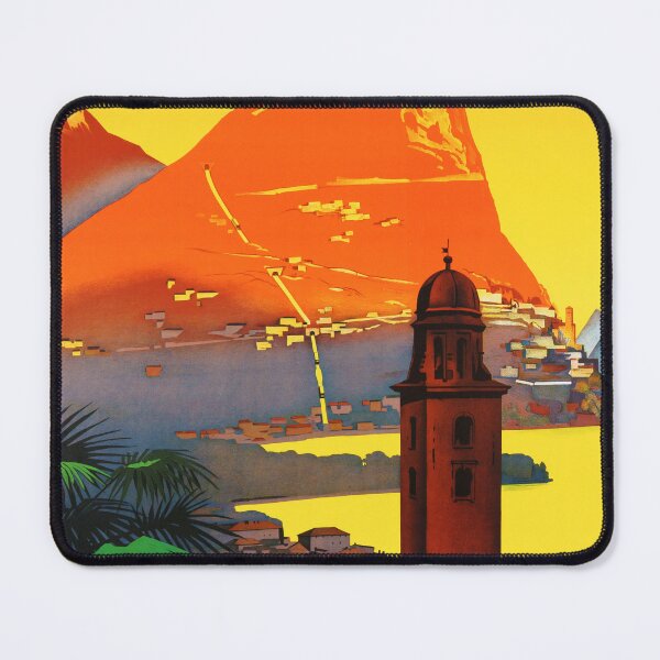 Item preview, Funicolare Cassarate MONTE BRE Lugano Suisse Switzerland 1930 Vintage Tourism Poster designed and sold by retroposters.