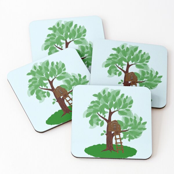 Item preview, Wooden house on a green tree  designed and sold by ReflectedCrafts.