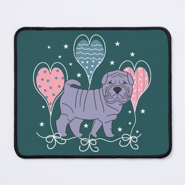 Item preview, Romantic Blue Shar Pei designed and sold by Lulupainting.