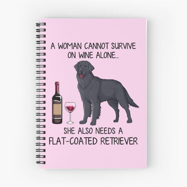 Item preview, Flat-Coated Retriever and wine Funny gift for dog mom designed and sold by TeeDoozy.