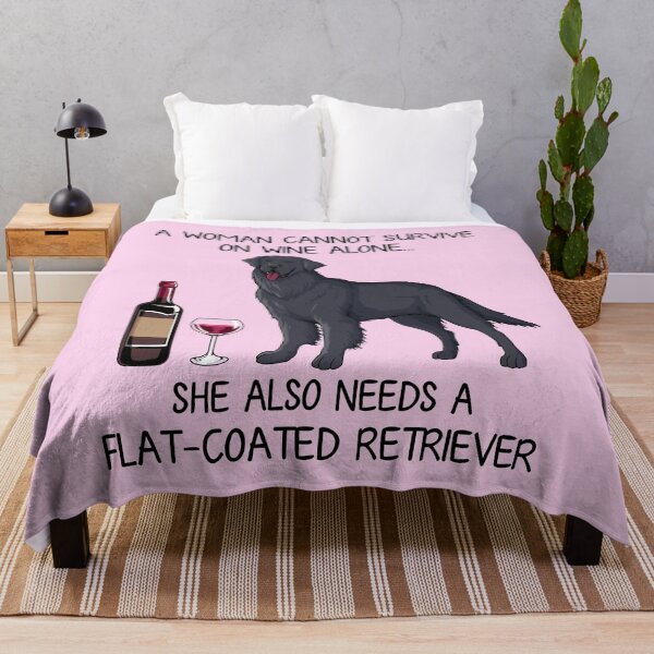 Item preview, Flat-Coated Retriever and wine Funny gift for dog mom designed and sold by TeeDoozy.