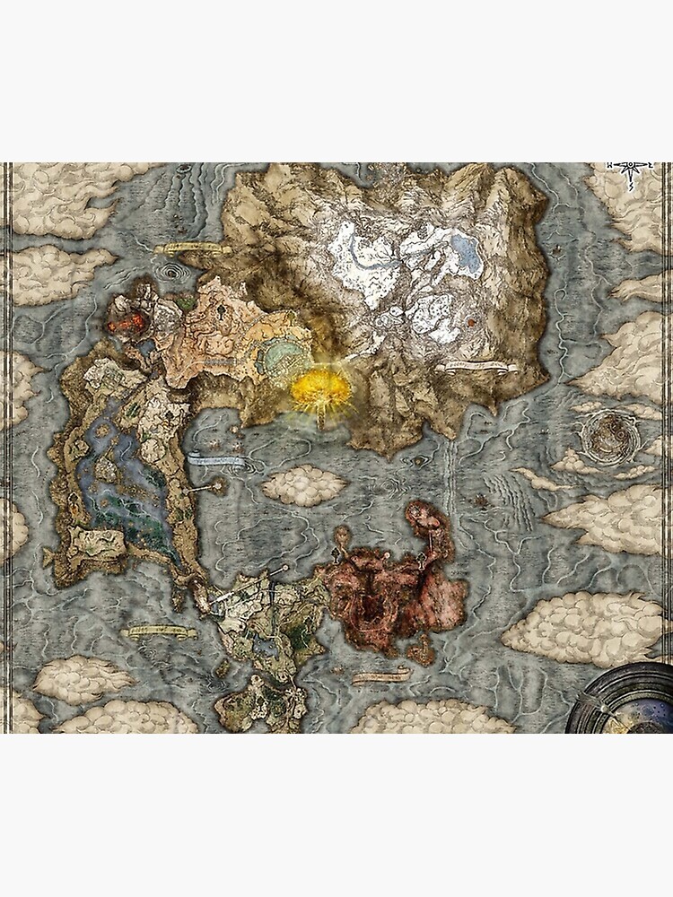 Discover Elden ring Hi Res map Tapestry
