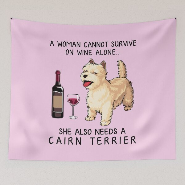 Artikelvorschau, Cairn Terrier und Wein Lustiges Geschenk für Hundemama entworfen und verkauft von TeeDoozy.