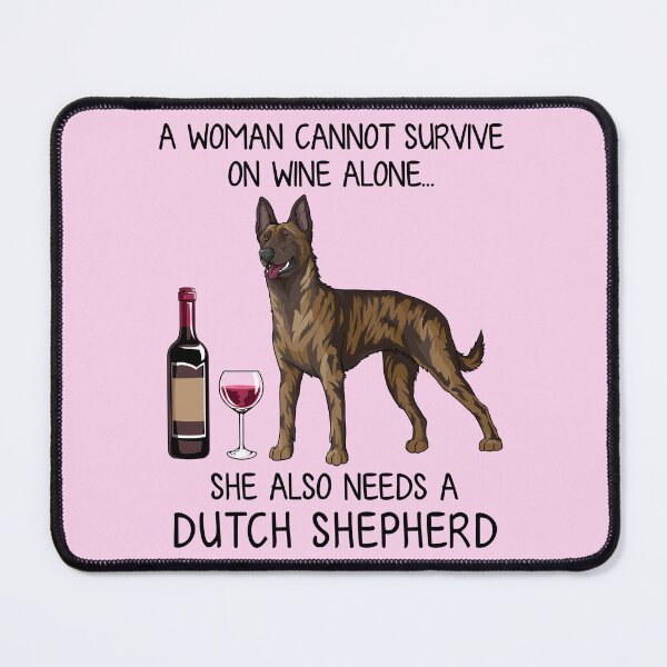 Item preview, Dutch Shepherd and wine Funny gift for dog mom designed and sold by TeeDoozy.
