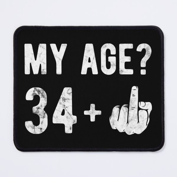 Item preview, My Age Finger 34 Birthday Gift Idea designed and sold by haselshirt.