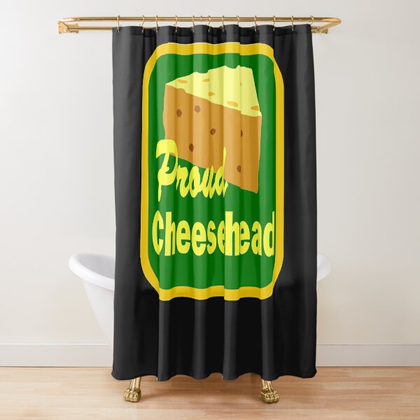 Green Bay Packers Shower Curtain, Football Team Flag of Wisconsin Bathroom  Decor