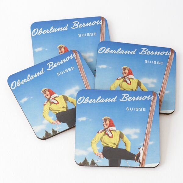 Item preview, OBERLAND BERNOIS SUISSE for Winter Sports and Ski Vintage Travel Poster 1947 Ernst Bocchetti designed and sold by retroposters.