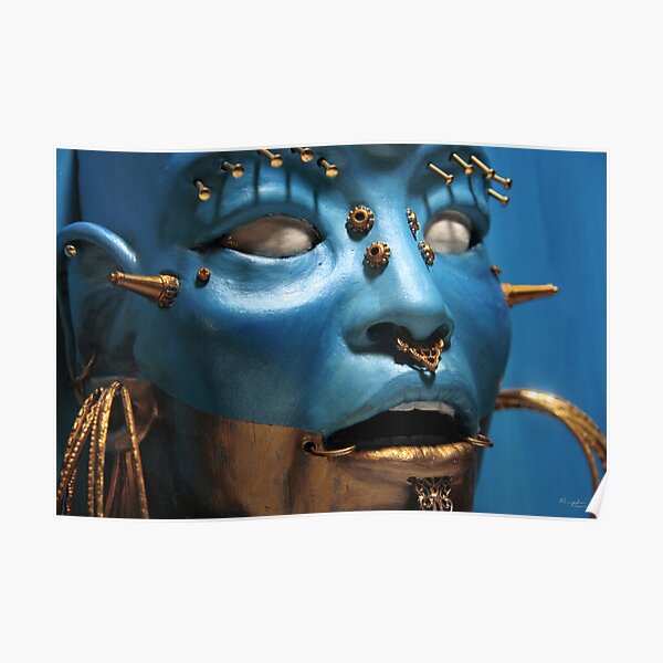 Blue Ancient Creature - Detail Sculpture Poster