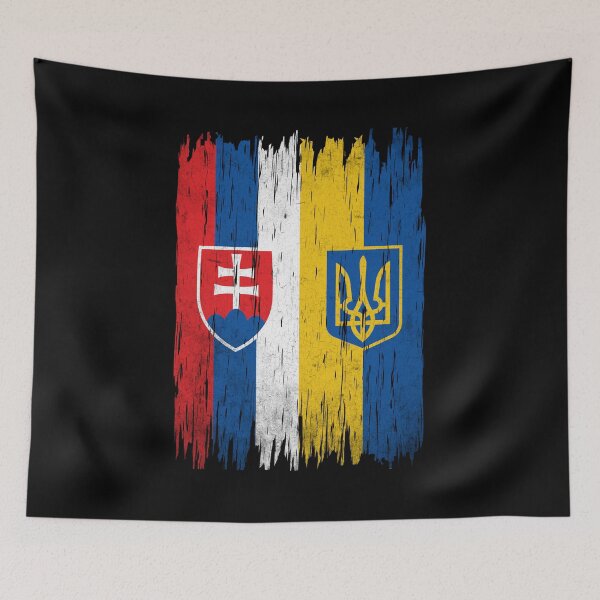 Item preview, Vintage Slovakia Ukraine Slovakian Ukrainian Flag  designed and sold by RosannaArt.