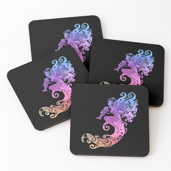 Item preview, Fairy with Tail Colorful Fairytale Fairytail Papercut Mandala Art designed and sold by hign.
