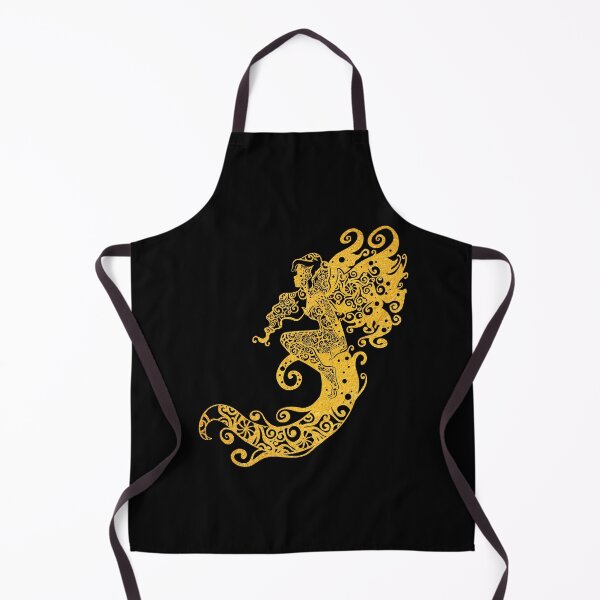 Item preview, Fairy with Tail Kiss Gold Fairytale Fairytail Papercut Mandala Art designed and sold by hign.