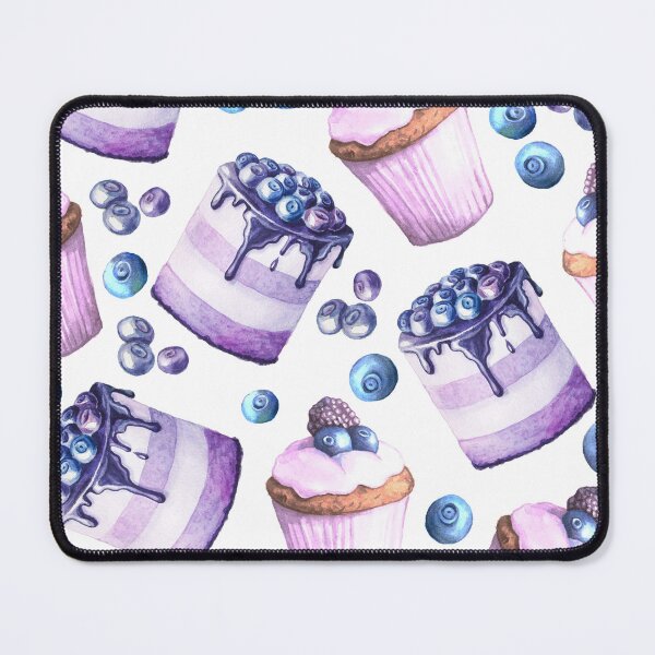 Item preview, Watercolour Blueberry cakes pattern designed and sold by Delicarte.