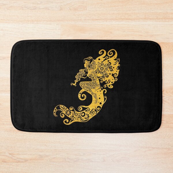 Item preview, Fairy with Tail Kiss Gold Fairytale Fairytail Papercut Mandala Art designed and sold by hign.