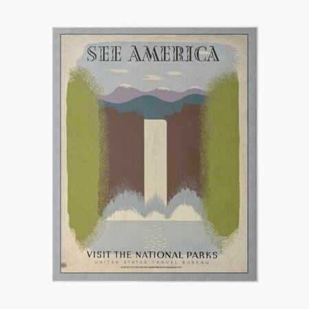 SEE AMERICA National Park Service Poster WPA Art Board Print