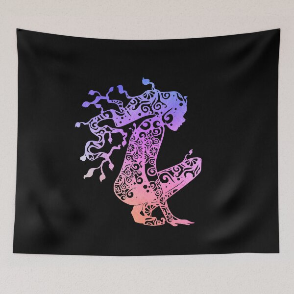 Item preview, Dryad Fairy Colorful Fairytale Fairytail Papercut Mandala Art designed and sold by hign.