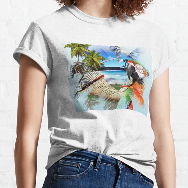 Margaritaville Womens Flip Flop Classic Fit V-Neck Graphic Short Sleeve T-Shirt