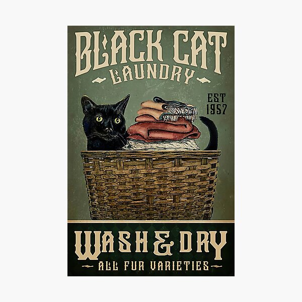 Item preview, Black Cat Laundry Wash And Dry  designed and sold by Korondo.