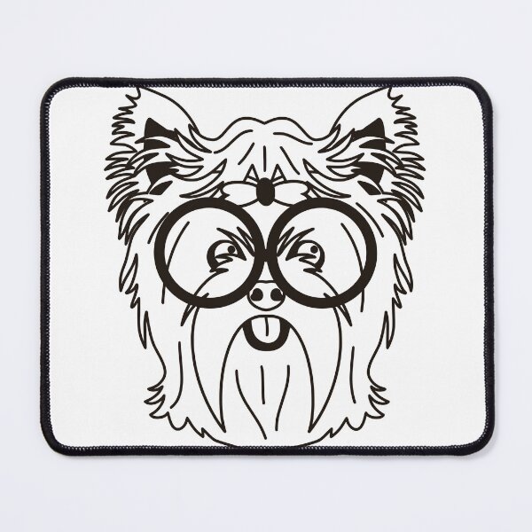 Item preview, Nerdy Yorkshire Terrier Dog designed and sold by Lulupainting.