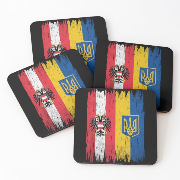Item preview, Half Austria Half Ukraine Flag Support Ukraine  designed and sold by RosannaArt.