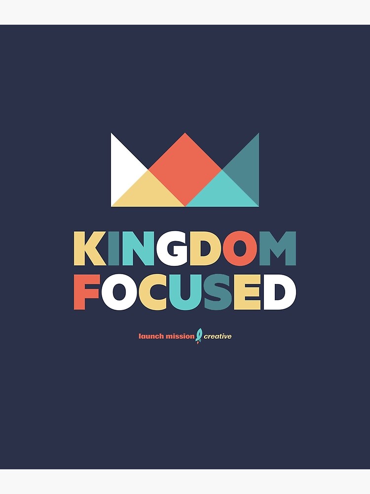 "Kingdom Focused Christian colorful geometric crown design" Greeting
