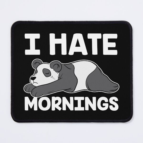 Item preview, Hate Mornings Cute Kawaii Panda Spirit Animal Gift designed and sold by haselshirt.