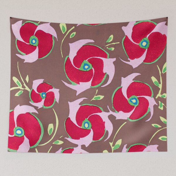 Item preview, Elegant Art Nouveau stencil print Flower Pattern by E.A. Seguy 24 designed and sold by The Happy Plot.