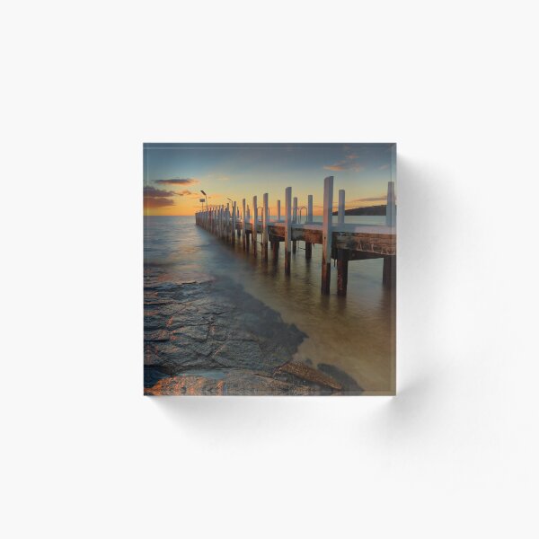 Safety Beach Sunset Acrylic Block