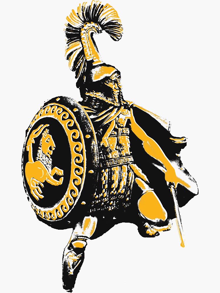  Greek hoplite  warrior Sticker by ErianAndre Redbubble