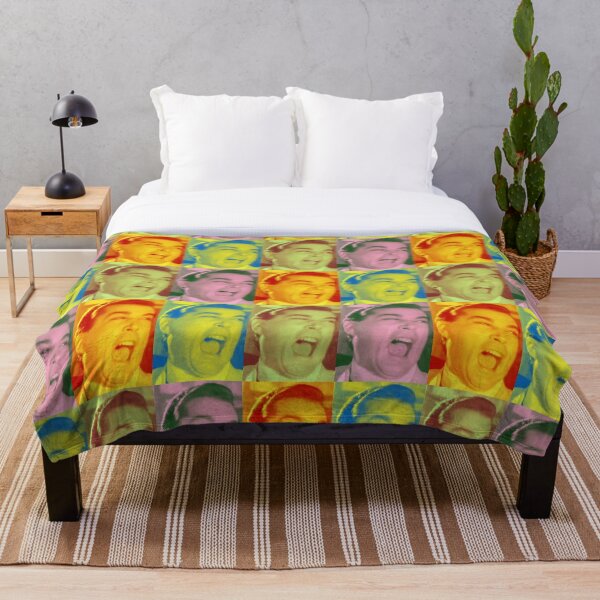 Ray Liotta Laugh mafia gangster movie Goodfellas painting multi-color Throw Blanket