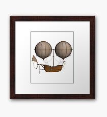 Steampunk Airship Design - Double Balloon Boat Design Framed Print