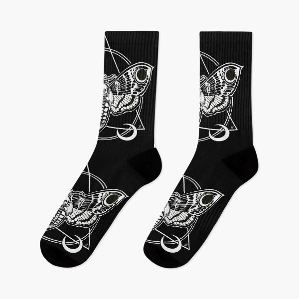 Item preview, Death Moth, Death's-head hawkmoth, Acherontia, Night Creature, Geometric Design, Vintage Black and White Art, Retro tattoo, Skull Shirt, Halloween Tshirt, Vintage Witch designed and sold by SSINAMOON.