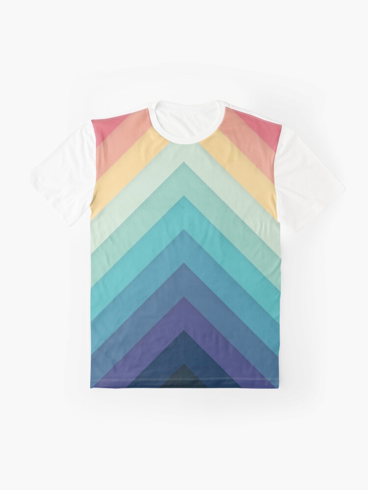 Thumbnail 4 of 5, Graphic T-Shirt, Retro Chevrons 002 designed and sold by geekchic.