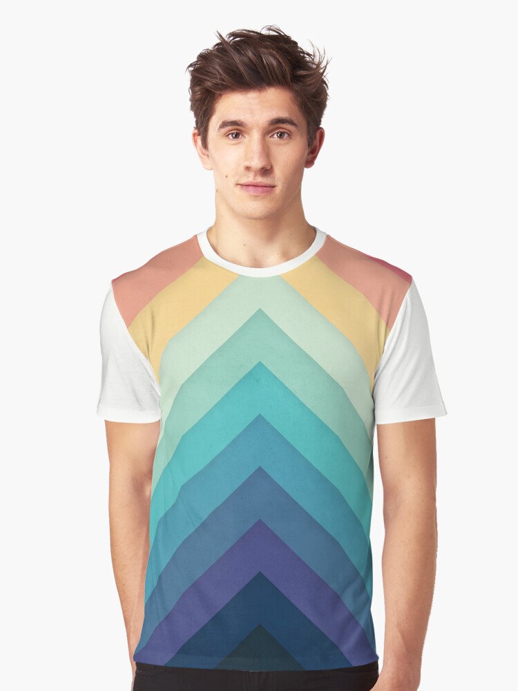 Thumbnail 1 of 5, Graphic T-Shirt, Retro Chevrons 002 designed and sold by geekchic.