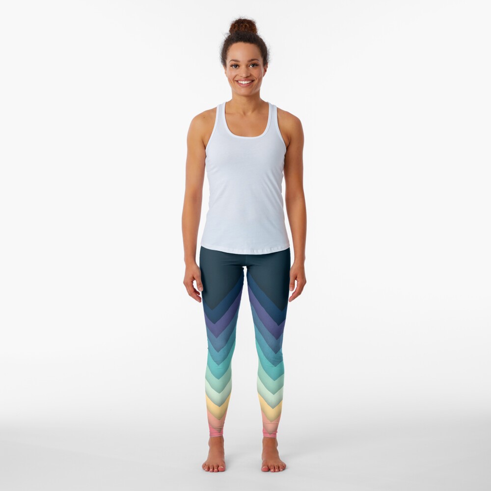 Retro Chevrons 002 Leggings