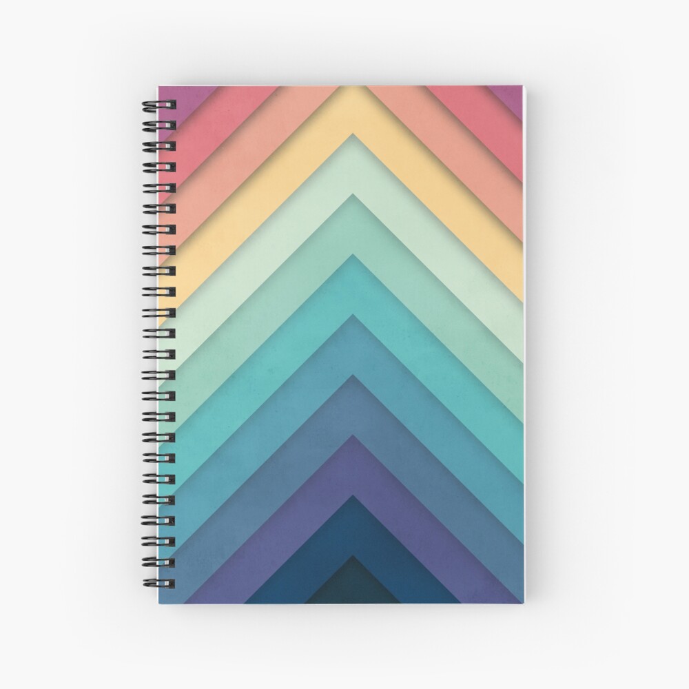 Retro Chevrons 002 Spiral Notebook