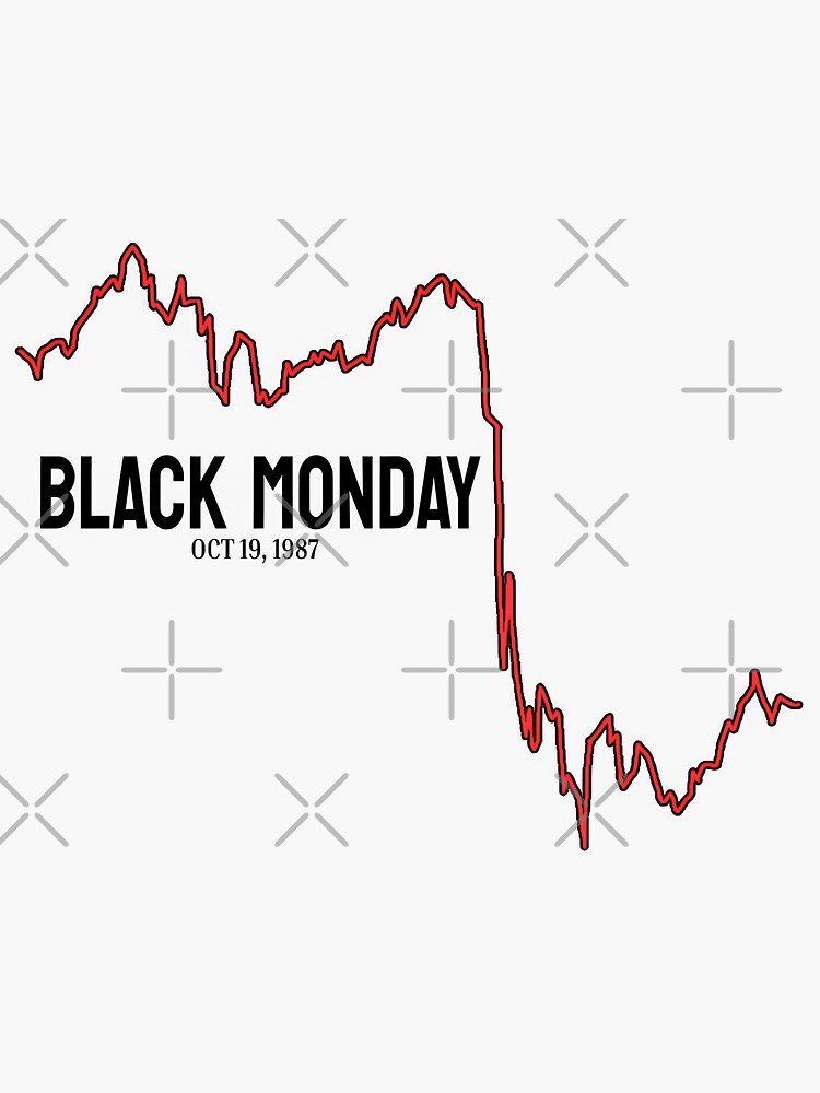 "Black Monday Stock Market Crash" Sticker for Sale by ArtParadox