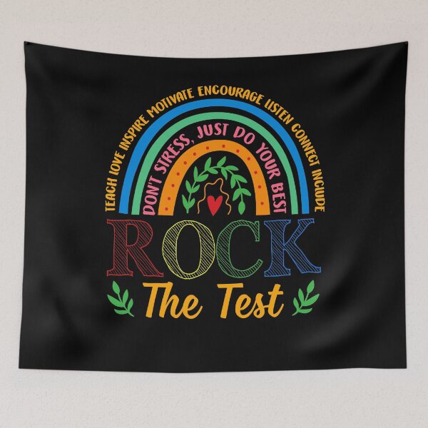 Item preview, Test Day Rock The Test Teacher Testing Day Rainbow Teacher designed and sold by moonligh1996.