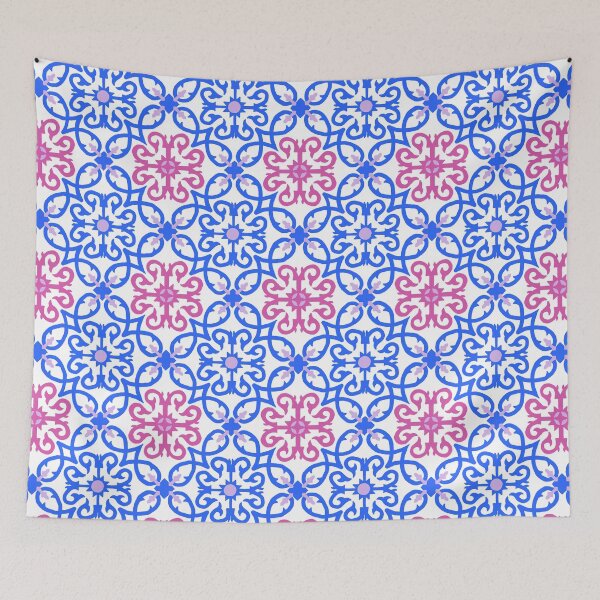 Item preview, Floor Pattern pink and blue designed and sold by Keitow.