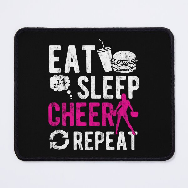 Item preview, Eat Sleep Cheer Repeat Cheerleading Gift Idea designed and sold by haselshirt.