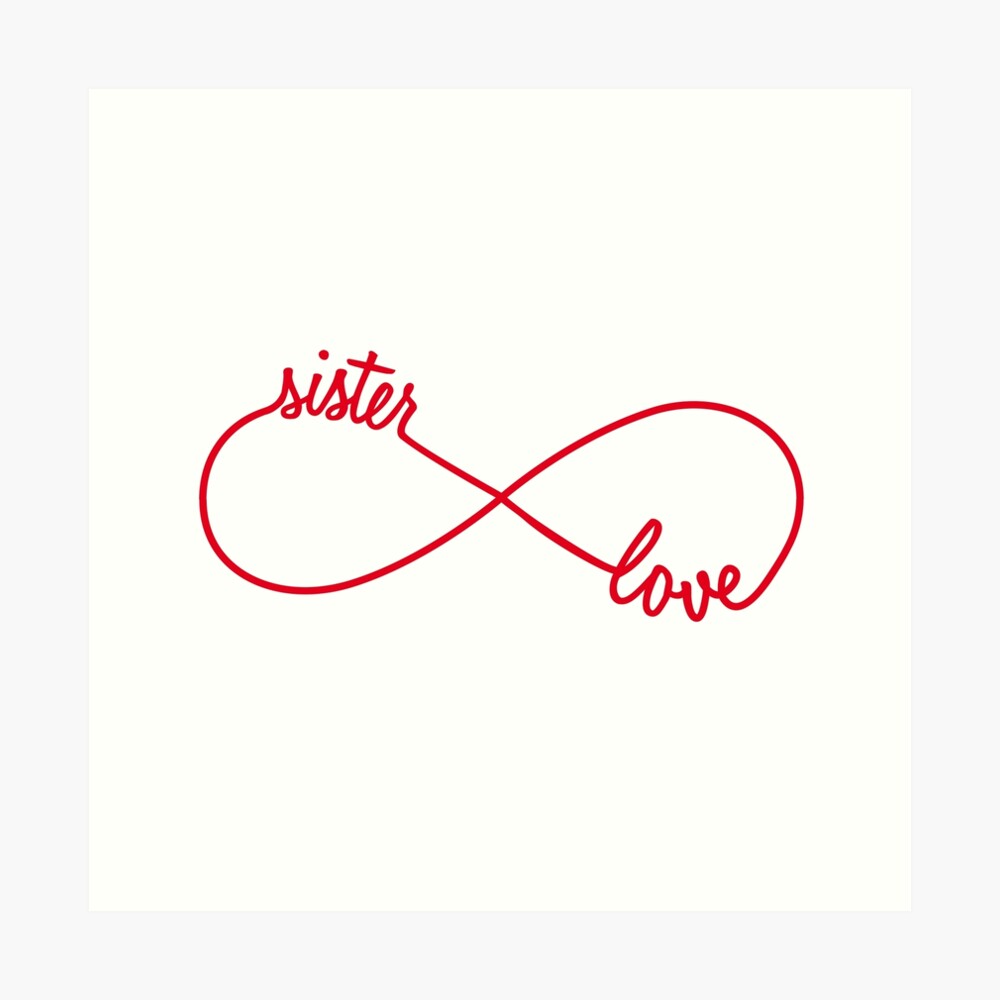 Sister love, infinity sign Art Board Print for Sale by beakraus | Redbubble