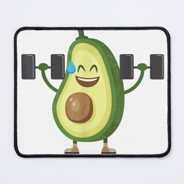 Cartoon Cute Avocado Happy Loss Weight on Weighing Scales, Scales