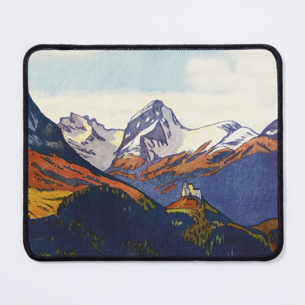 Item preview, RHATISCHE BAHN Graubunden Schweiz Switzerland Railway 1913 by Emil Cardinaux Vintage Travel Poster designed and sold by retroposters.