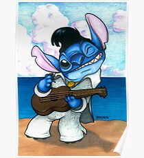 Elvis Stitch Poster