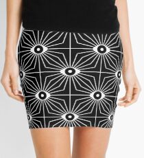 Electric Eyes - Black and White Mini Skirt