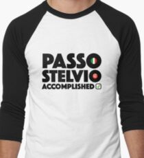 Passo Stelvio Accomplished Italy Cycling Stelvio Pass Climb Giro d'Italia Men's Baseball ¾ T-Shirt